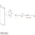 Душевая дверь Vincea Lugano VDS-1L140CL-1, 1400, хром, стекло прозрачное
