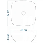 Накладная раковина Santerika SAN.SI.SQ.430, 43 см