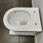 Инсталляция Grohe Rapid SL, кнопка вороненная сталь с подвесным унитазом Santerika SAN.UNT.04, смыв "Торнадо", сиденье микролифт