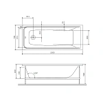 Акриловая ванна 150х70 AM.PM Gem W90A-150-070W-A