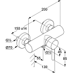 Смеситель для душа Kludi Bozz 388313976