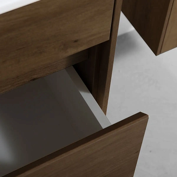 Тумба под раковину Vincea Chiara 600 подвесная, 1 выкатной ящик soft-close, T.Oak