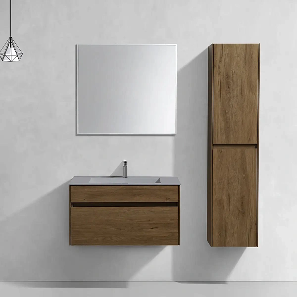 Тумба под раковину Vincea Chiara 800 подвесная, 1 выкатной ящик soft-close, T.Oak