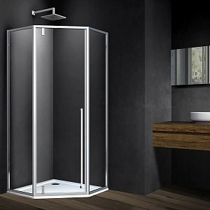 Душевой уголок Vincea Penta VSP-3P100CL, 1000*1000, хром, стекло прозрачное