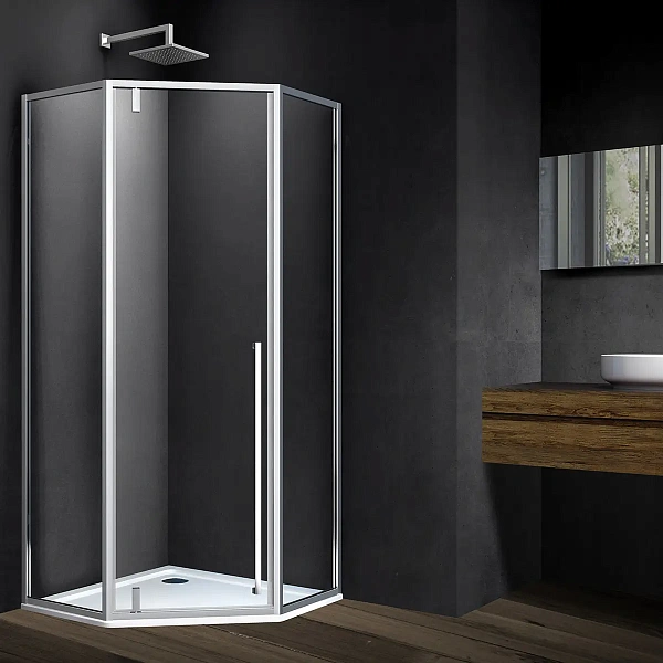 Душевой уголок Vincea Penta VSP-3P100CL, 1000*1000, хром, стекло прозрачное