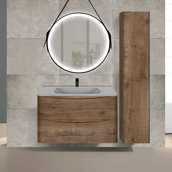Тумба под раковину Vincea Paola 800 подвесная, 2 выкатных ящика soft close, V.Oak