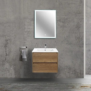 Тумба под раковину Vincea Gio 600 подвесная, 2 выкатных ящика soft-close, T.Oak