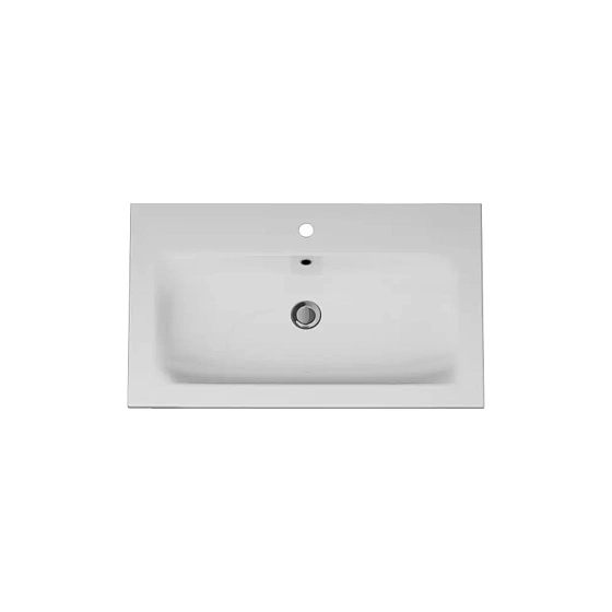M70AWCC0802WG Spirit V2.0, Раковина мебельная, керамическая, 80 см, встроенная, цвет: белый, глянец
