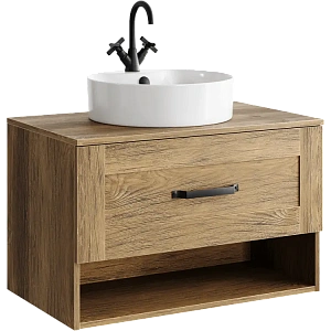 Тумба под раковину подвесная Aqwella Craft CRF0108DB, 80 см, дуб балтийский