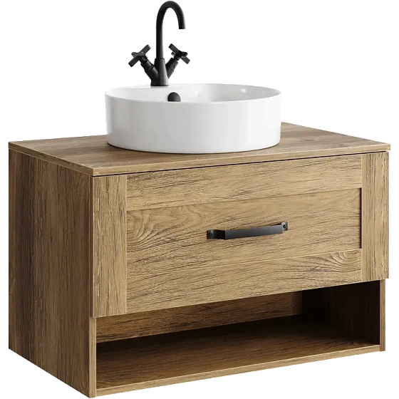 Тумба под раковину подвесная Aqwella Craft CRF0108DB, 80 см, дуб балтийский