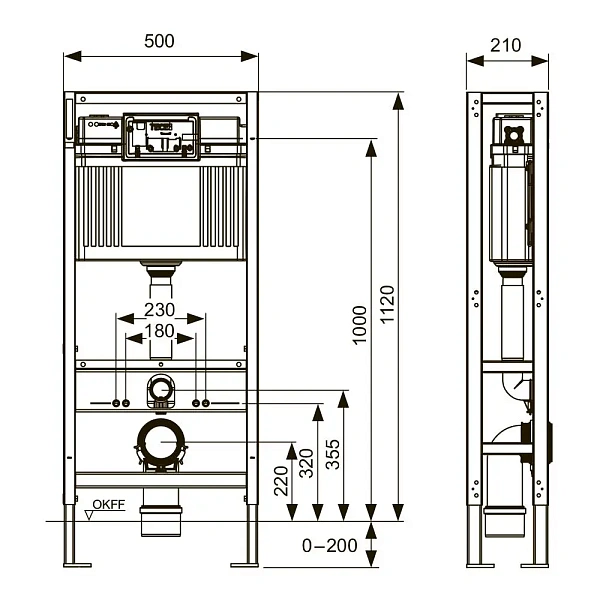 Инсталляция для унитазов Tece TECEprofil 9500393