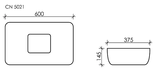 Накладная раковина Ceramica Nova Element CN5021, 60 см