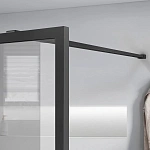 Душевая перегородка Vincea Walk-In VSW-1HC100CFGM, 1000*2000, вороненая сталь, стекло прозрачное/рифленое