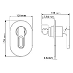 Встраиваемый смеситель для душа WasserKRAFT Kammel 1851