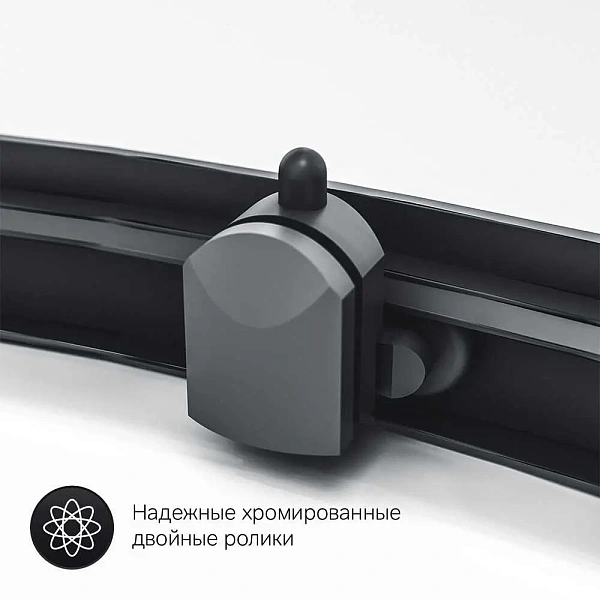W90G-404-120290-BT Gem Twin Slide 120x90. Душевое ограждение,120x90, профиль черный мат., стекло про