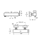 Смеситель для ванны VITRA Brava A42613EXP