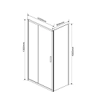Душевой уголок Vincea Garda VSR-1G9014CL, 1400*900, хром, стекло прозрачное
