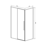 Душевой уголок Vincea Slim-N VSR-4SN8014CLB, 1400*800, черный, стекло прозрачное