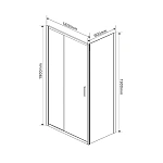 Душевой уголок Vincea Garda VSR-1G9016CL, 1600*900, хром, стекло прозрачное