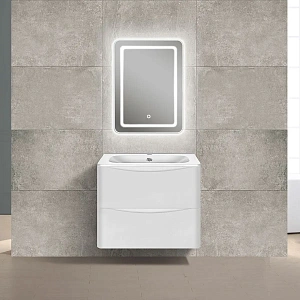 Тумба под раковину Vincea Paola 600 подвесная, 2 выкатных ящика soft close, G.White