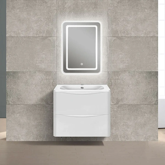 Тумба под раковину Vincea Paola 600 подвесная, 2 выкатных ящика soft close, G.White
