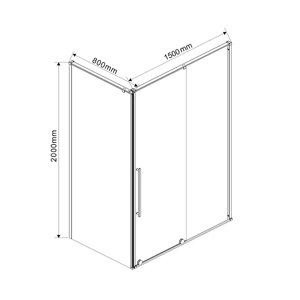 Душевой уголок Vincea Arno VSR-1A8015CL, 1500*800, хром, стекло прозрачное