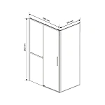 Душевой уголок Vincea Slim Soft VSR-1SS9010CL, 1000*900, хром, стекло прозрачное