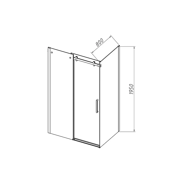 Душевой уголок Vincea Como-N VSR-4CN8013CLB, 1300*800, черный, стекло прозрачное