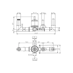 Bossini Apice встраиваемая часть смесителя для ванны Z00546