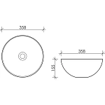 Накладная раковина Ceramica Nova Element CN6004, 35.8 см