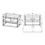Тумба под раковину Vincea Gio 100 подвесная, 2 выкатных ящика soft-close, R.Oak