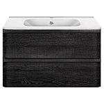 Тумба под раковину Vincea Vico 800 подвесная, 2 выкатных ящика soft close, Carbone