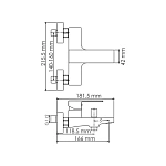 Смеситель для ванны WasserKRAFT Abens 2001 с душем