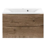 Тумба под раковину Vincea Mia 800 подвесная, 2 выкатных ящик soft close, V.Oak