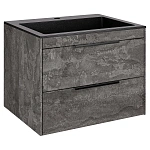 Тумба под раковину Vincea Chiara 2D 600 подвесная, 2 выкатных ящика soft-close, G.Stone
