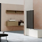 Душевая шторка на ванну Vincea VSB-1E100CG, 1000*1450, хром, стекло тонированное