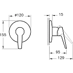 Встраиваемый смеситель с гигиеническим душем VITRA Hygienic A49271EXP