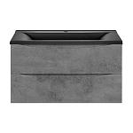 Тумба под раковину Vincea Mia 900 подвесная, 2 выкатных ящика soft close, Beton