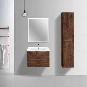 Тумба под керамическую раковину Mia Slim 700 подвесная, 2 выкатных ящика soft close, R.Wood