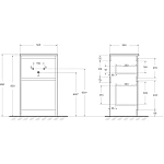Тумба под раковину напольная BelBagno KRAFT39-500/390-2C-PIA-RT Rovere Tabacco, 50 см