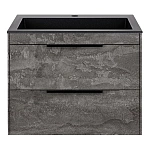 Тумба под раковину Vincea Chiara 2D 600 подвесная, 2 выкатных ящика soft-close, G.Stone