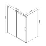 Душевой уголок Vincea Como VSR-1C8013CL, 1300*800, хром, стекло прозрачное