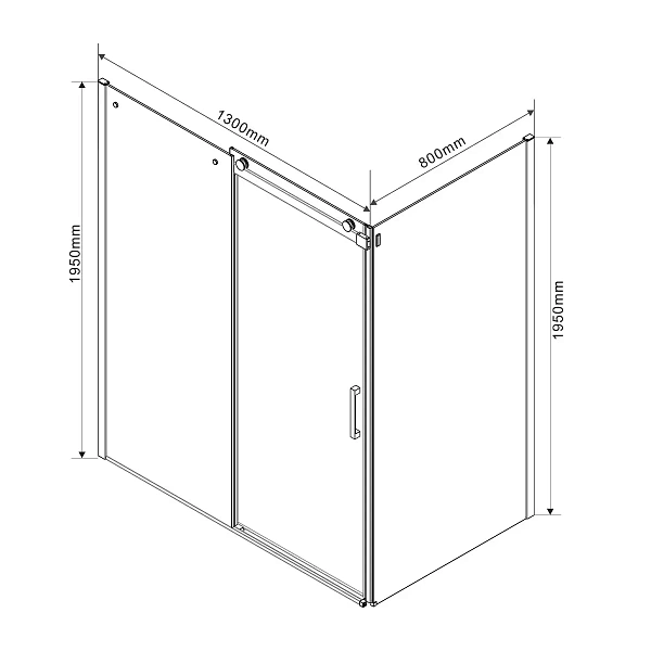 Душевой уголок Vincea Como VSR-1C8013CL, 1300*800, хром, стекло прозрачное