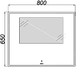 Зеркало Aqwella UM UM0208 с подсветкой, 80 см