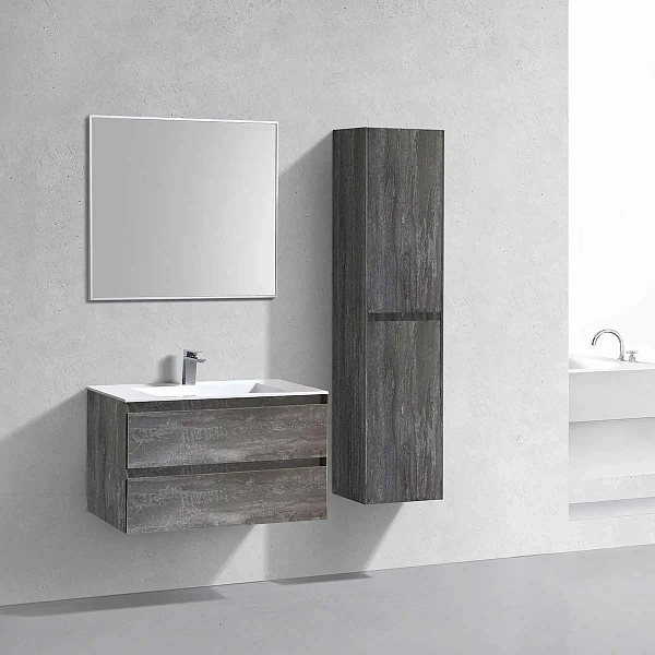 Тумба под раковину Vincea Luka 800 подвесная, 2 выкатных ящика soft-close, G.Stone