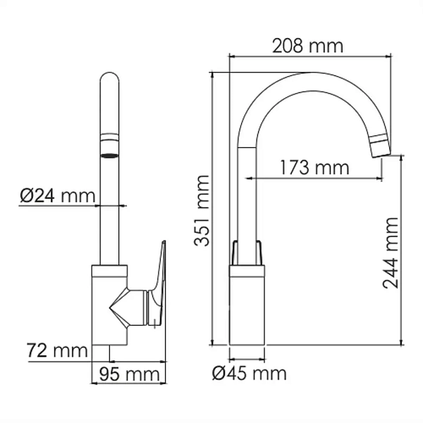 Смеситель для кухни WasserKRAFT Aisch 5507