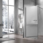 Душевая перегородка Vincea Walk-In VSW-1H800MRGM, 800*2000, вороненая сталь, стекло зеркальное