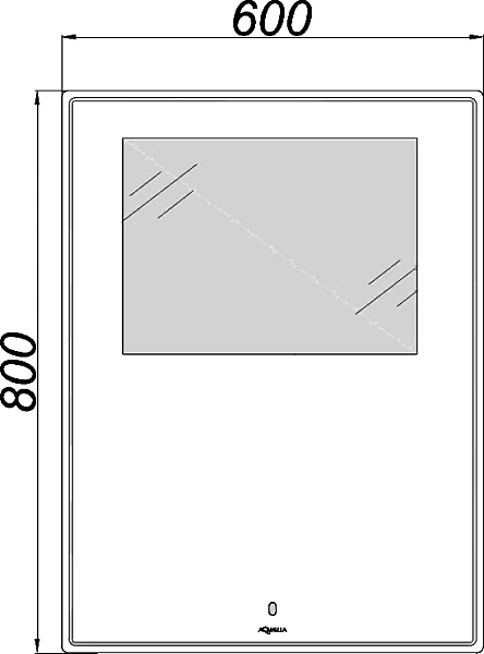 Зеркало Aqwella UM UM0206 с подсветкой, 60 см
