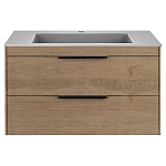 Тумба под раковину Vincea Chiara 2D 800 подвесная, 2 выкатных ящика soft-close, N.Oak