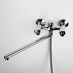 Смеситель для ванны с длинным изливом WasserKRAFT Amper 2902L с душем